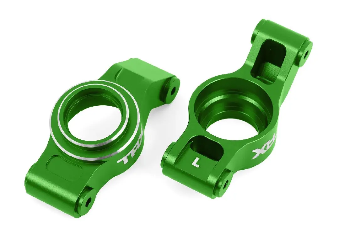 Traxxas Aluminium Rear Stub Axle Carriers 6061-T6: X-Trucks (Green) 1