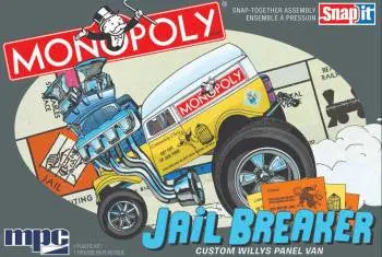 Mpc 1/25 Monopoly Jailbreaker Custom Willys Panel Truck Snap Model Kit 1