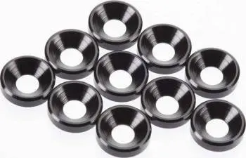 Tekno M4 Countersunk Washer: Black (10) 1