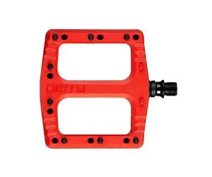 Diety Deftrap Platform Pedals Cr-Mo: 9/16” (Red) 1