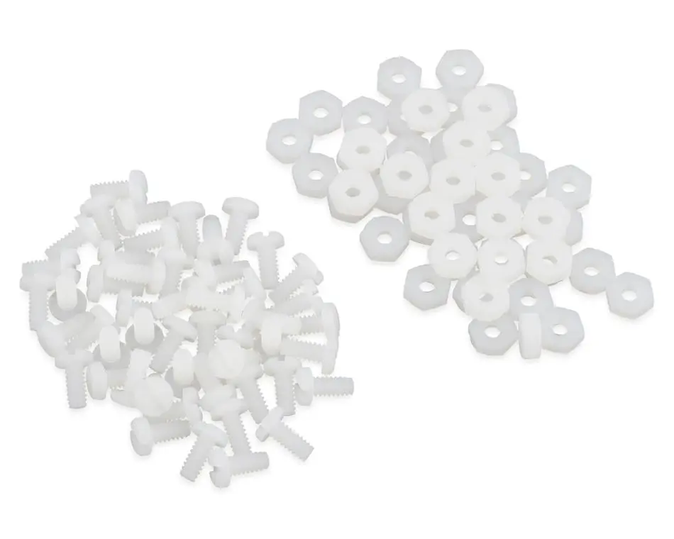 Rj Speed Nylon Screws W/Nuts: 100Pcs 1