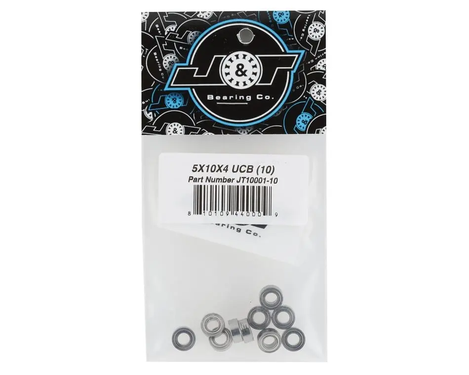J&T Bearing Co. Ultimate Metal Shielded Clutch Bearings: 5X10x4mm (10) 1