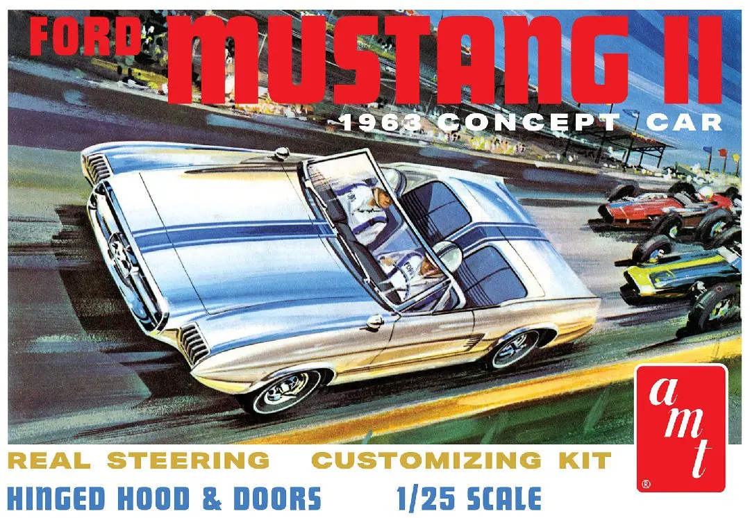 Amt 1/25 1963 Ford Mustang Concept Car Model Kit 1