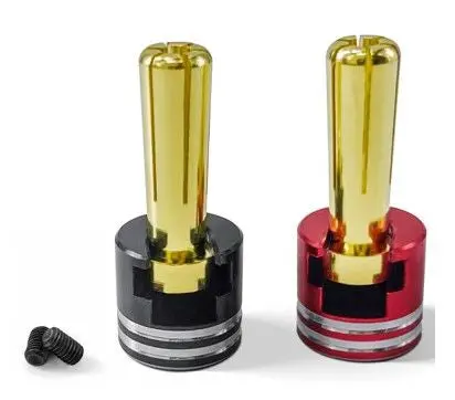 Hobby Details Heatsink Bullet Plug Grips: 5Mm (Black/Red 1