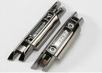 Traxxas Front And Rear Bumpers: Black Chrome 1