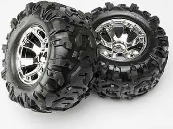 Traxxas Canyon Trail A/T Tires On Geode Chrome Wheels: Summit 1