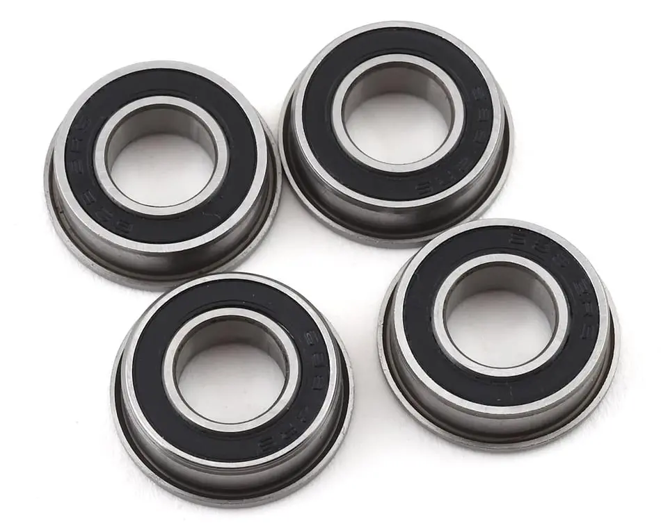 Tekno Flanged Rubber Sealed Bearings: 8X16x5mm (4) 1