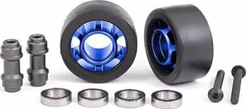 Traxxas Aluminum Wheelie Bar Wheels 6061-T6: X-Maxx/Xrt (Blue) 1