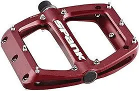 Spank Spoon 100 Alloy Flat Pedals: Red 1