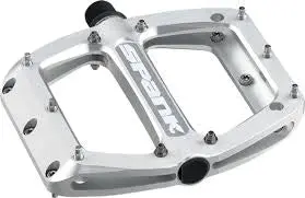 Spank Spoon 110 Alloy Flat Pedals: Raw Silver 1