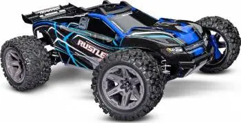 Traxxas Rustler 4X4 1/10 Bl-2S Brushless Stadium Truck W/No Batt/Charger (Blue) 1