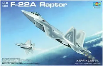 Trumpeter 1/144 F-22A Raptor Model Kit 1