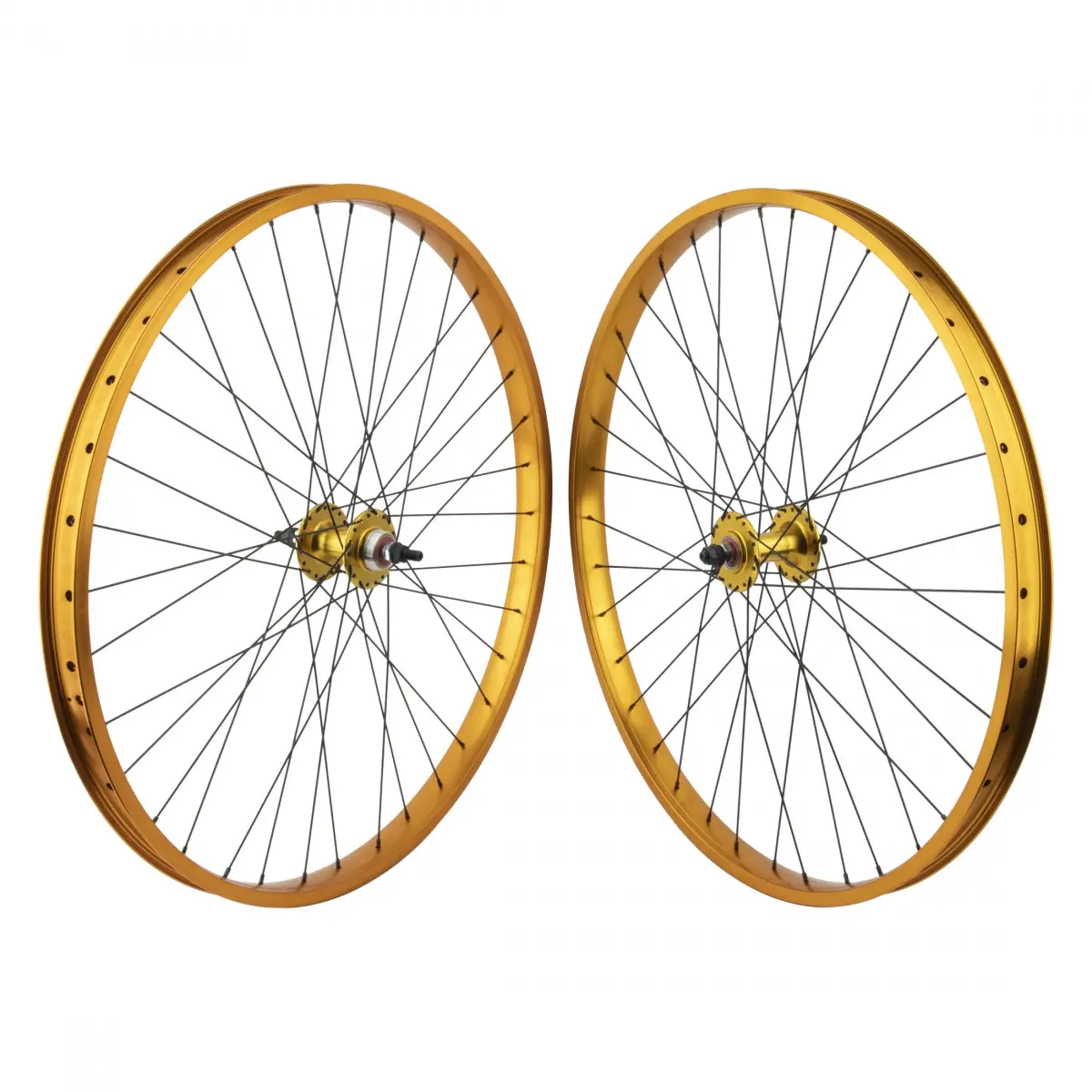 Wheelmasters 29” Double Wall 36H  3/8”X 100-135 14G Loose Bearing Rim Set: Se Big Ripper (Gold) Nmsw 1
