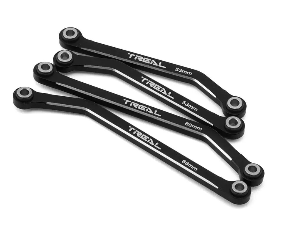 Treal Aluminum 7075 High Clearance Lower Link Set: Trx-4M (Black) 1