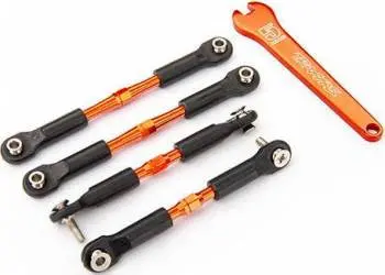 Traxxas Aluminum 6061-T6 Turnbuckle And Camber Link Set: Orange 1