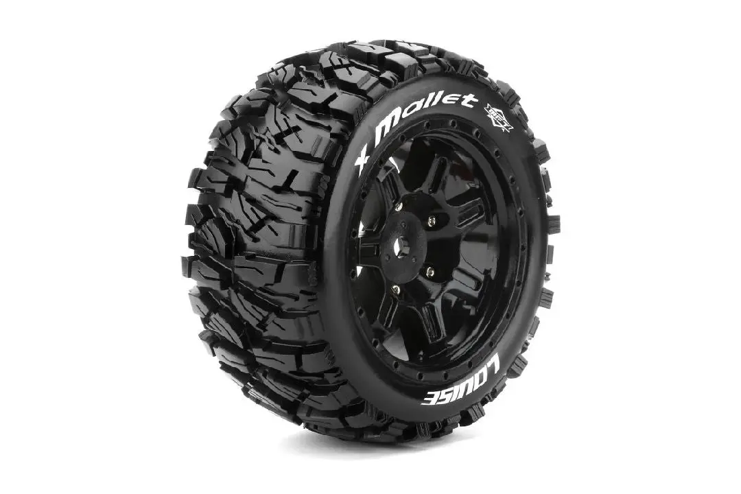 Louise Rc X-Mallet Monster Truck Tires: 24Mm Hex (Black) 1