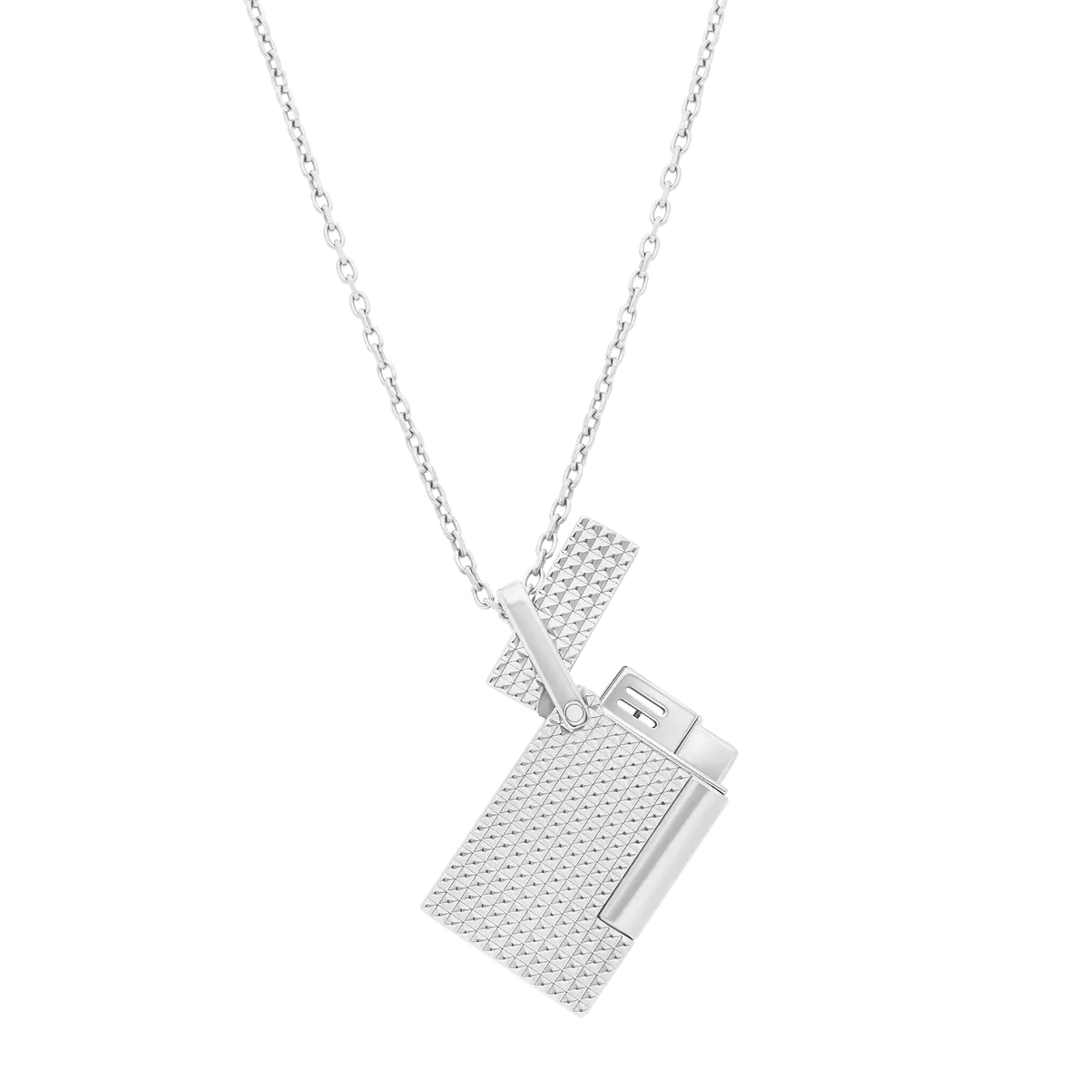 St Dupont Feuerzeug Lighter Necklace Lighter Nekclace, Palladium, Silver 1