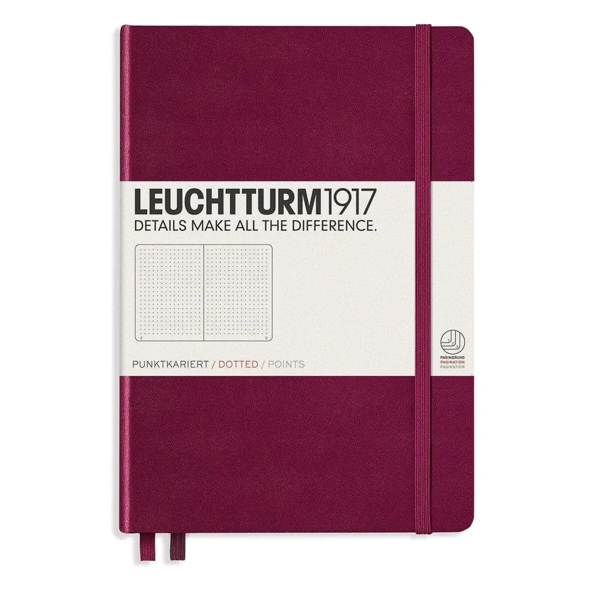 Leuchtturm 1917, Notizbuch, A5 Dotted Hardcover, Port Red 1
