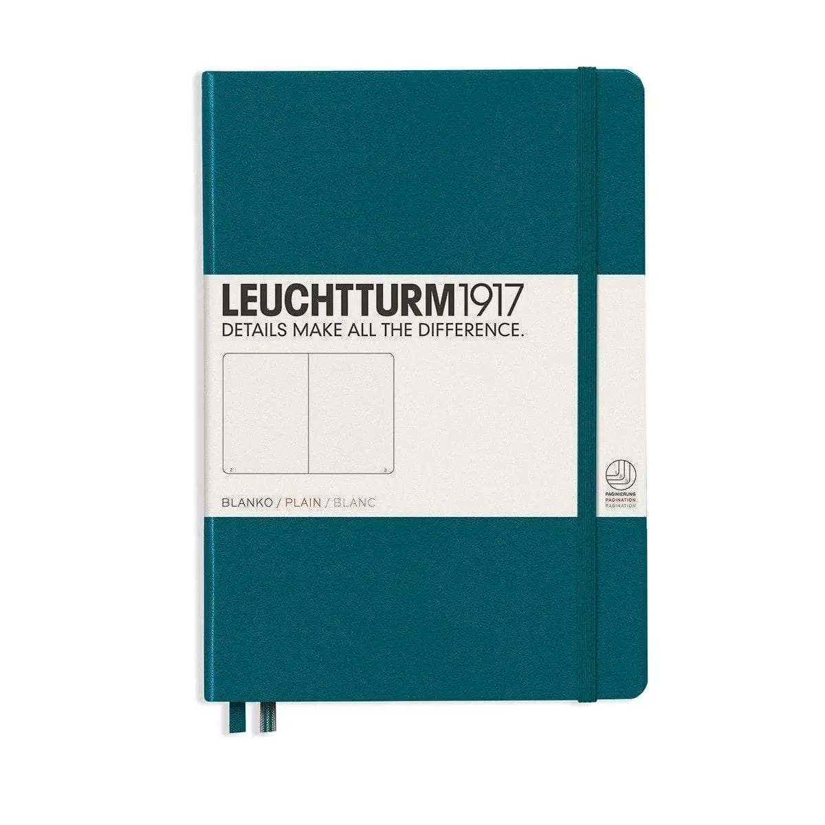 Leuchtturm 1917, Notizbuch, A5 Blanko Hardcover, Pacific Green 1