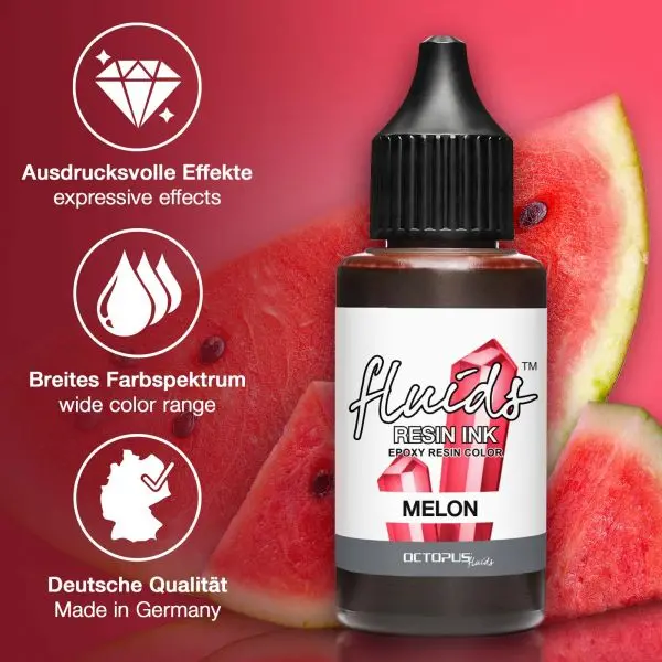 Octopus Fluids Resin Ink Melon Transparentes Rot 2