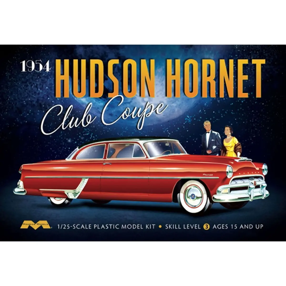 Moebius 1/25 1984 Hudson Hornet Coupe Model Kit 1