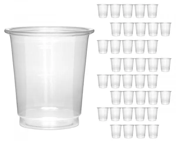 Octopus Mehrwegbecher Plastikbecher Aus Pet Mischbecher Für Gießharzsysteme Transparent 40 Ml 40 Stück 1
