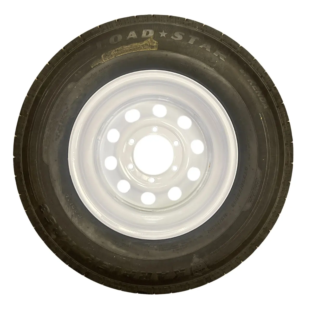 Kenda Loadstar 15" 8 Ply Radial Trailer Wheel & Tire - St 225/75R15 6-5.5" Lug 3