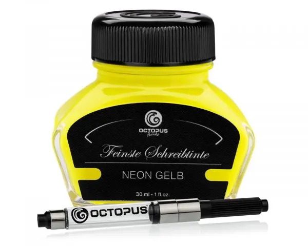 Octopus Fluids Textmarkertinte Neon-Gelb Mit Konverter 1