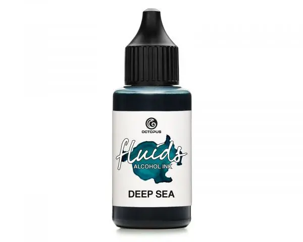 Octopus Fluids Alkoholtinte Alcohol Ink Deep Sea Blau 30 Ml 1
