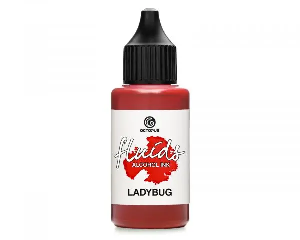 Octopus Fluids Alkoholtinte Fluid Art Alcohol Inks Basic Ladybug Rot 1