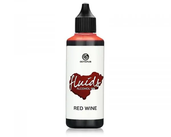 Octopus Fluids Alkoholtinte Octopus Fluids Alcohol Inks Basic Red Wine 100 Ml 1