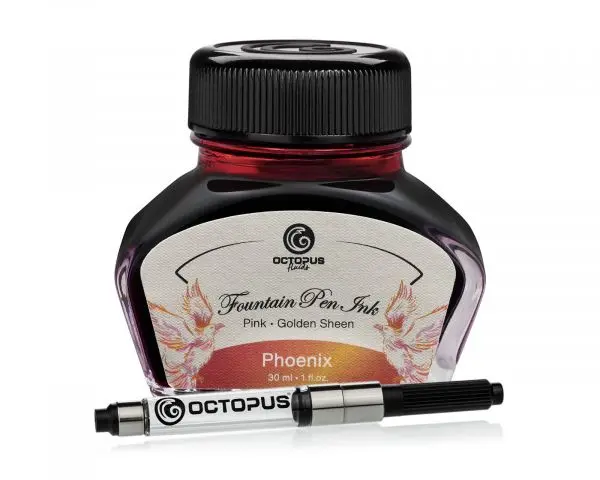 Octopus Fluids Füllhaltertinte Sheen Ink Kollektion Phoenix Orange Ltd. Edt. 30 Ml 1