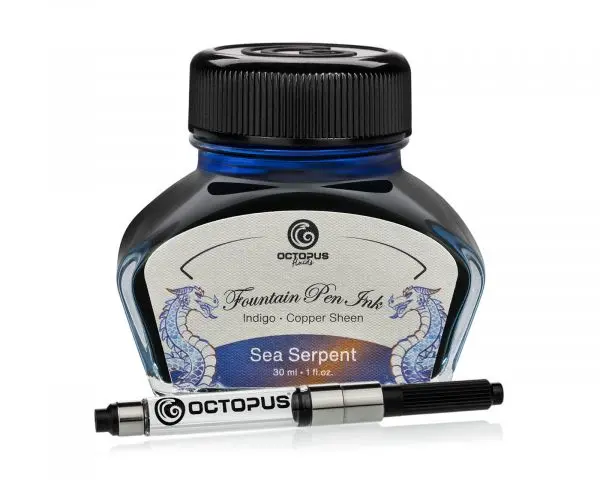 Octopus Fluids Füllhaltertinte Sheen Kollektion Sea Serpent Blau Ltd. Edt. 30 Ml 1