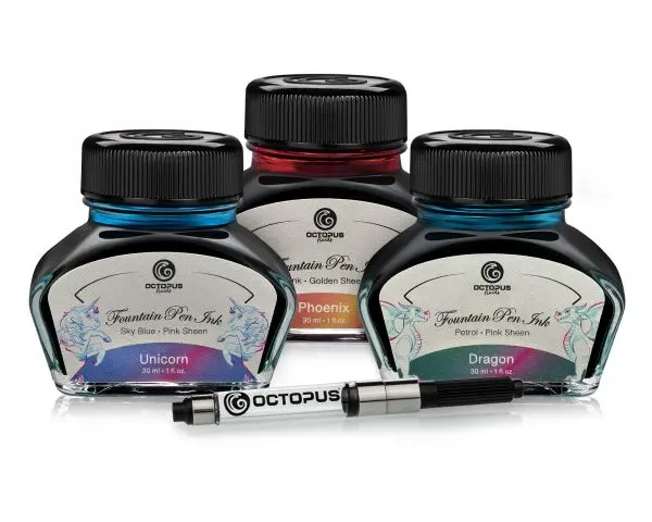 Octopus Fluids Füllhaltertinte-Set Mit Konverter Octopus Fluids Sheen Ink Ltd. Edt. 1