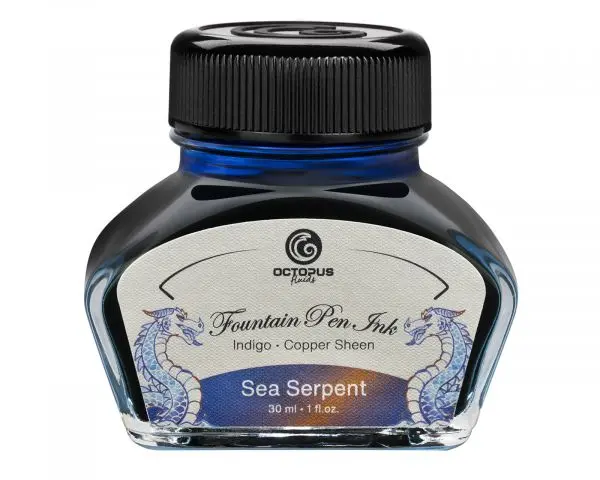 Octopus Fluids Füllhaltertinte Sheen Ink Sea Serpent Blau Mit Metallic-Sheen 1