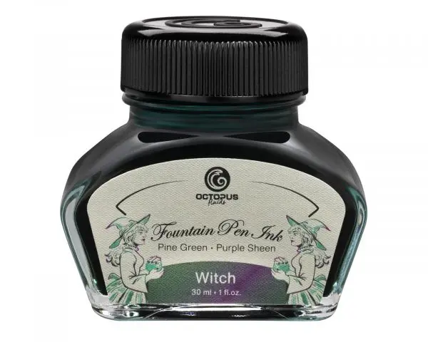 Octopus Fluids Füllhaltertinte Sheen Ink Kollektion Witch Grün 1