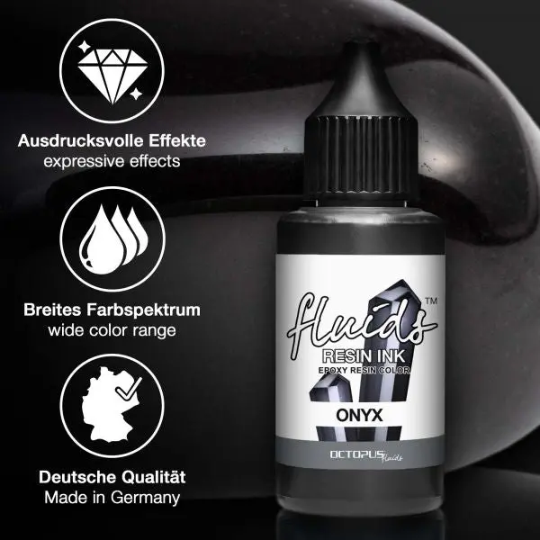 Octopus Fluids Alcohol Ink Resin Ink Onyx Schwarz Transparent 1