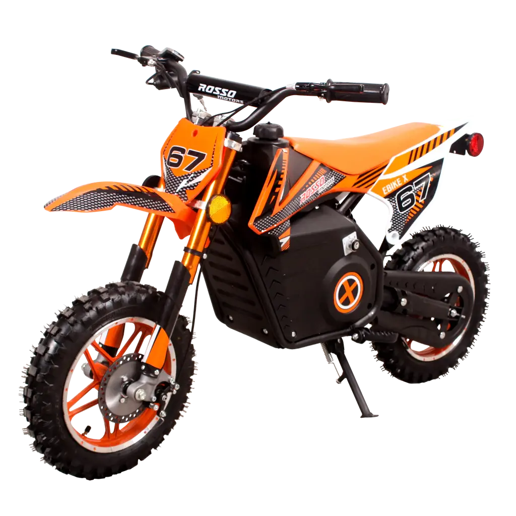Rosso Motorsports Ebike-X Dirt Bike 36V: Assembled (Orange) 1