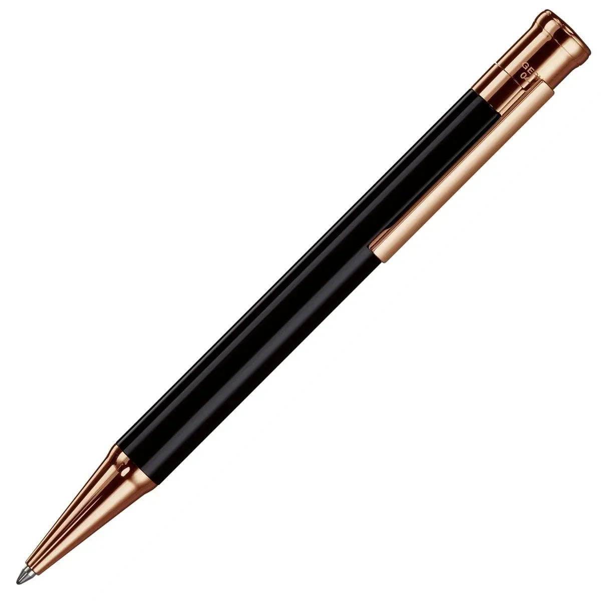 Otto Hutt, Kugelschreiber Design 04, Rosévergoldet, Schwarz 1
