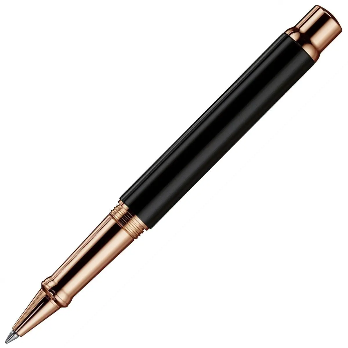 Otto Hutt, Tintenroller Design 04, Rosévergoldet, Schwarz 1