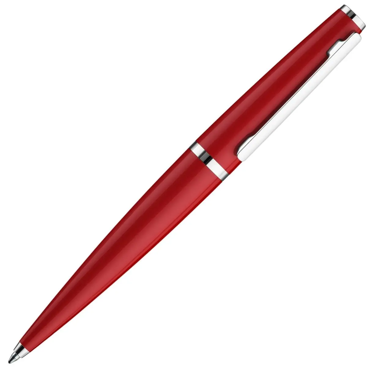 Otto Hutt, Kugelschreiber Design 06, Glanzlack, Platiniert, Rot 1