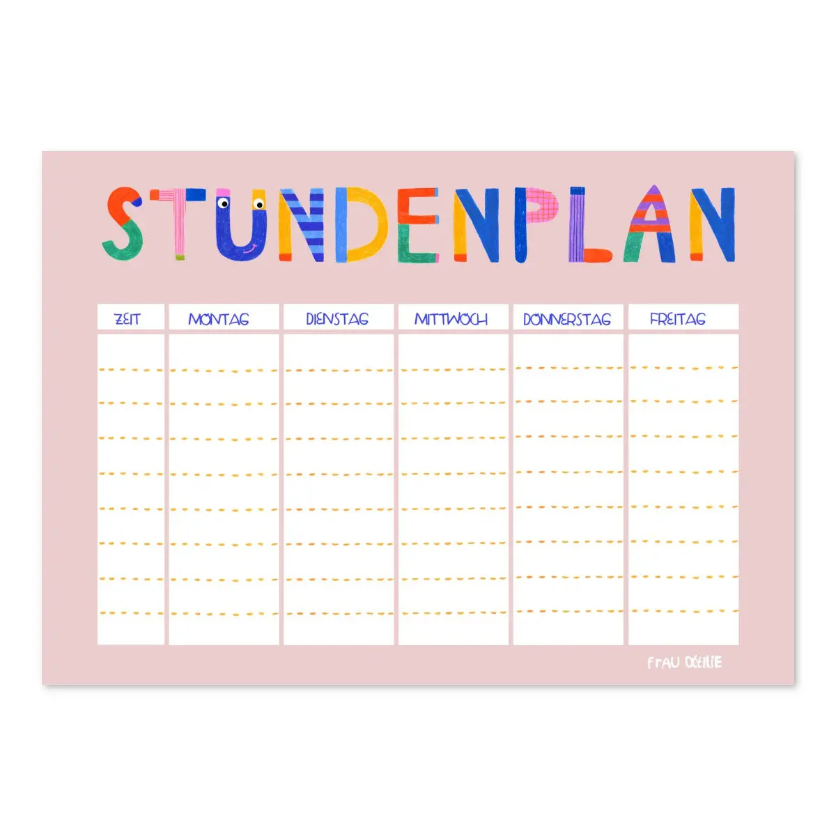 Stundenplan *Bunte Buchstaben* 1