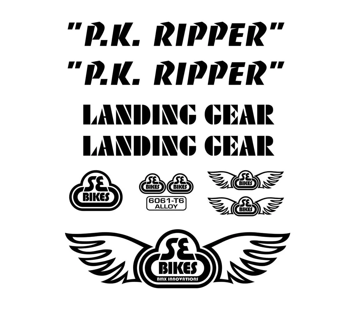 Se Bikes Decal Set: Pk Ripper (White) 1