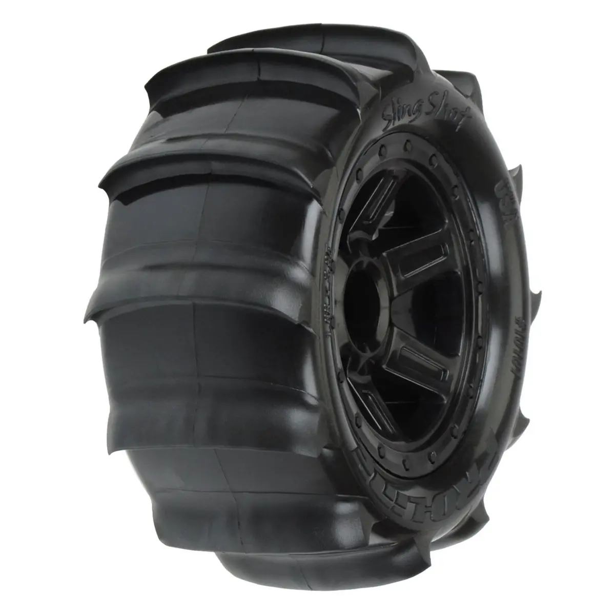 Pro-Line Sling Shot 2.2” Paddle Tire Mtd. On Desperado Wheel: 1/16 E-Revo 1
