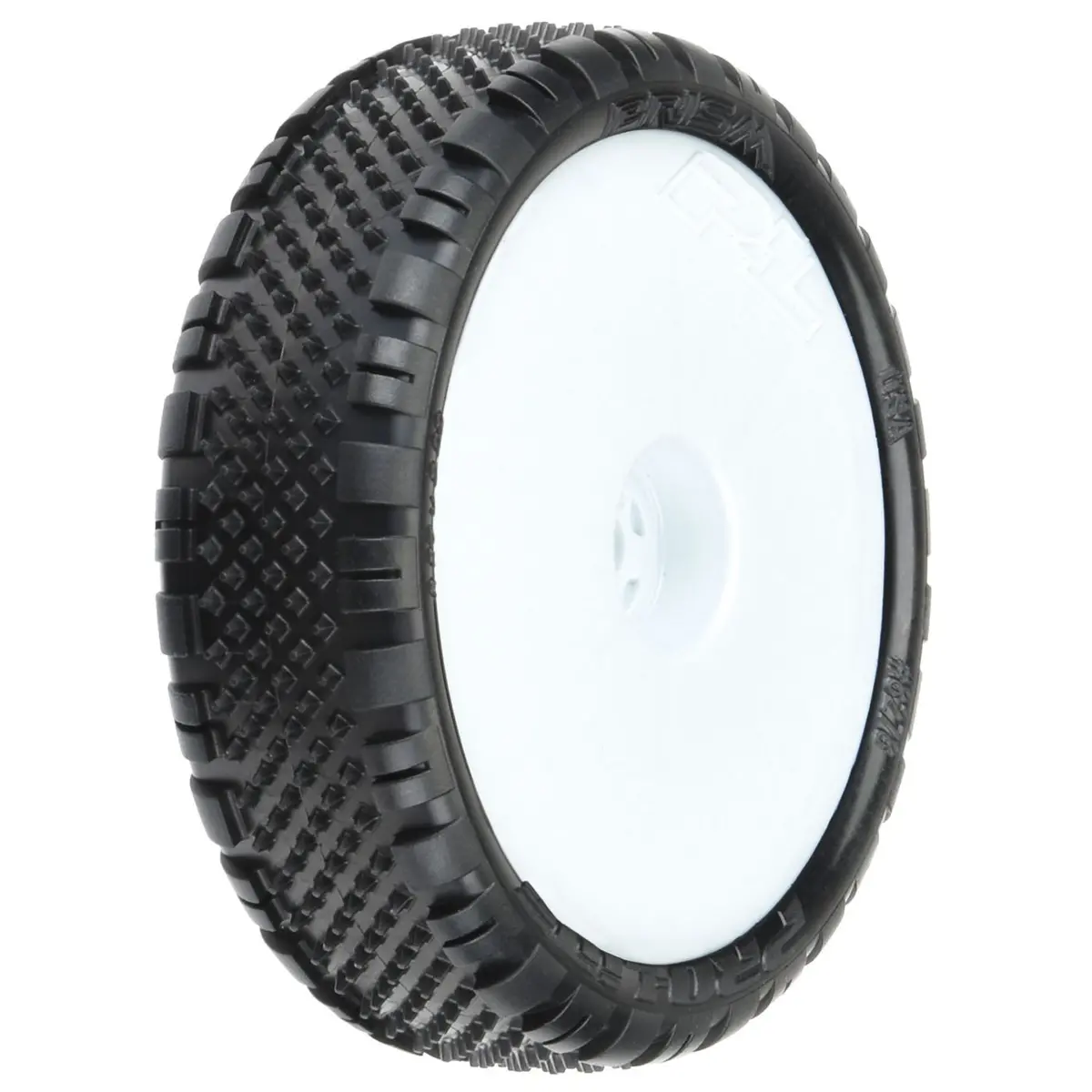 Pro-Line Prism 2.2" Tires Z4 Soft Carpet Front Tires Mounted On Narrow Wheels (White) 1