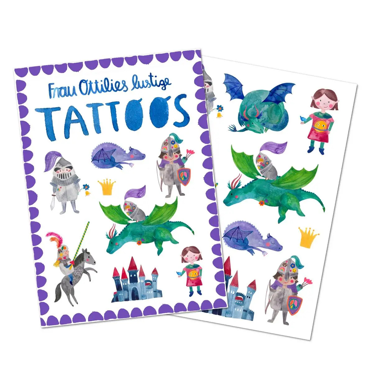 Kindertattoos *Ritter & Drachen* 1