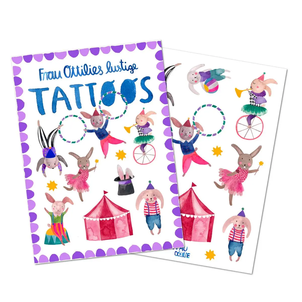 Kindertattoos *Hasen Im Zirkus* 1