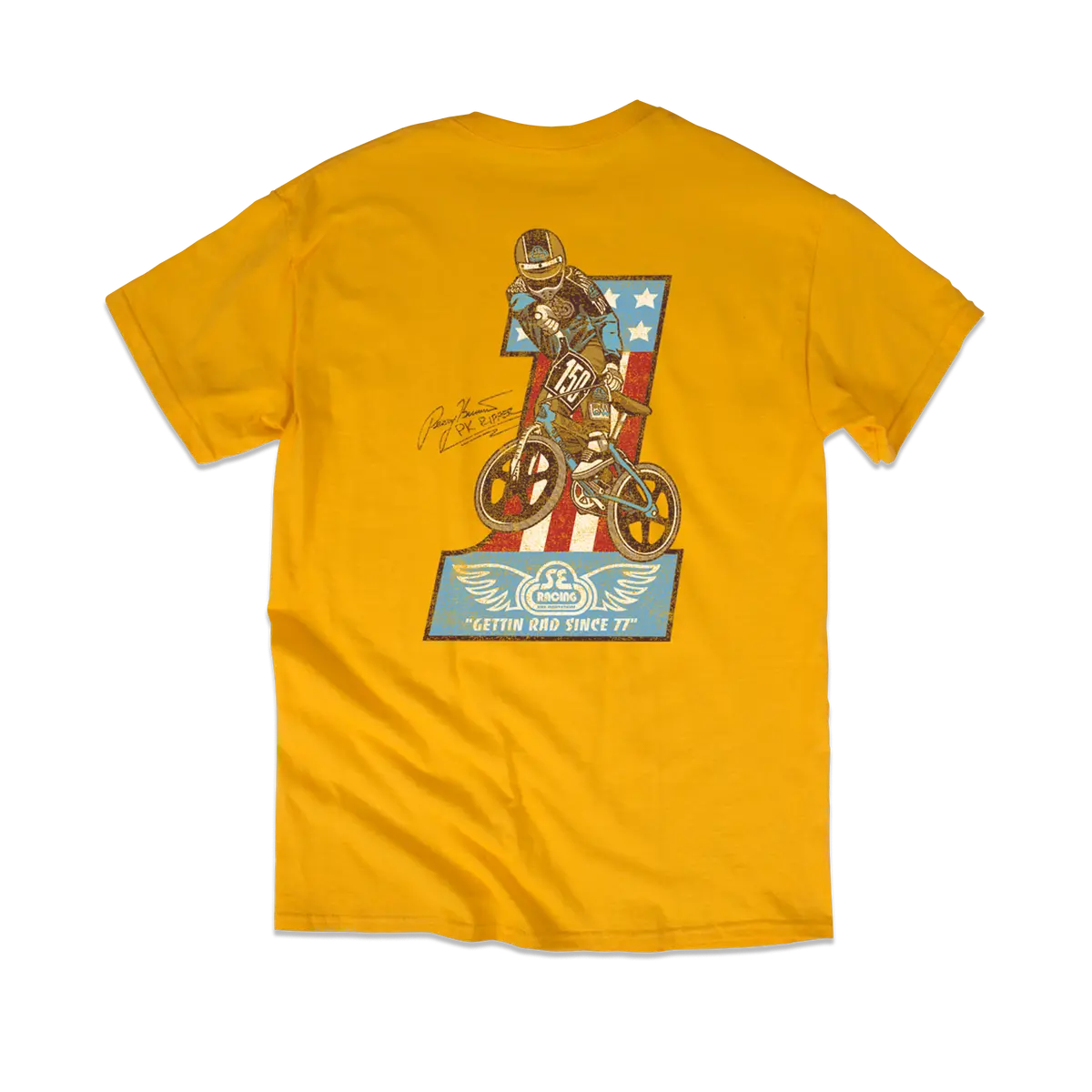 Se Bikes Vintage Bmx T-Shirt (S) (Gold) 2