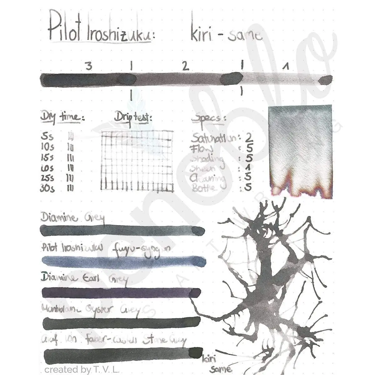 Pilot, Tintenprobe, Iroshizuku, Autumn Shower, Kiri-Same, 5Ml 1