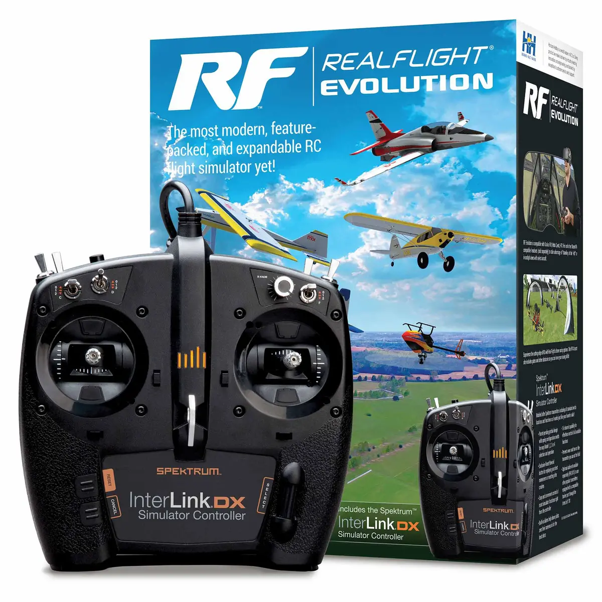 Realflight Evolution Flight Sim Software W/Interlink Dx 1